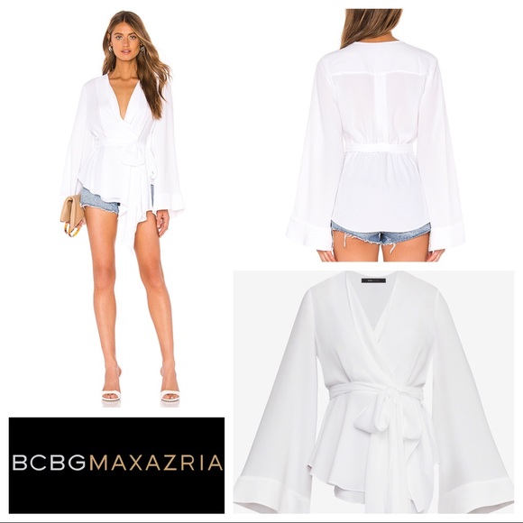 bcbg wrap top